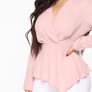 Elegant Mauve Wrap Top